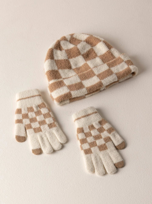 Checkered Touchscreen Gloves